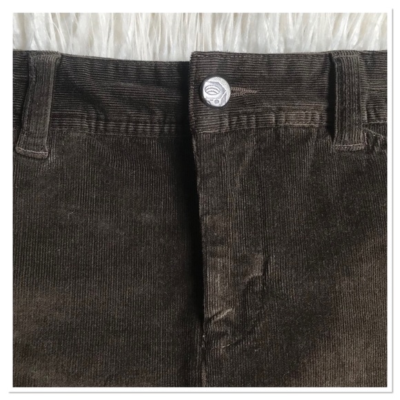 Mountain Hardware Corduroy Zip Fly Button Waist Mini Skirt Brown Size 8 - Picture 2 of 8